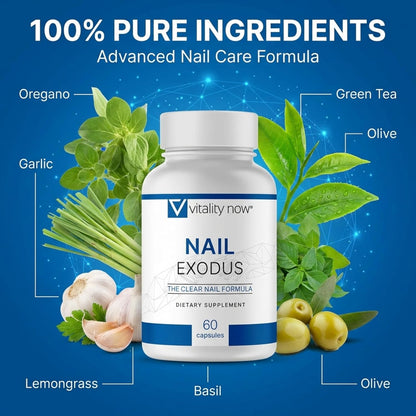 Nail Exodus - Vitality Healthy Nails - Premium Formula for Healthier Feet - 60 Capsules