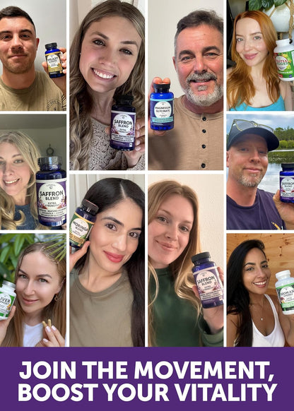 Lunakai USA Made Saffron+ Supplement for Adults, 88.5mg, 60 Day Supply | Non-GMO 8-in-1 Formula Saffron Extract Capsules | Daily Mood & Energy Support for Men & Women