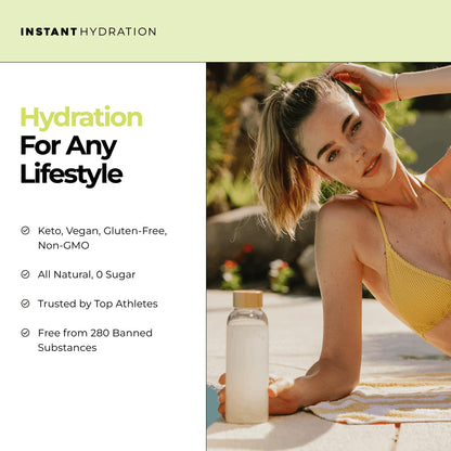 Instant Hydration Sugar Free Electrolytes Powder Packets Variety Pack - Watermelon, Raspberry, Lemon Lime Drink Mix & Travel Essentials with Magnesium and Potassium - Post Workout Recovery - 20 Sticks