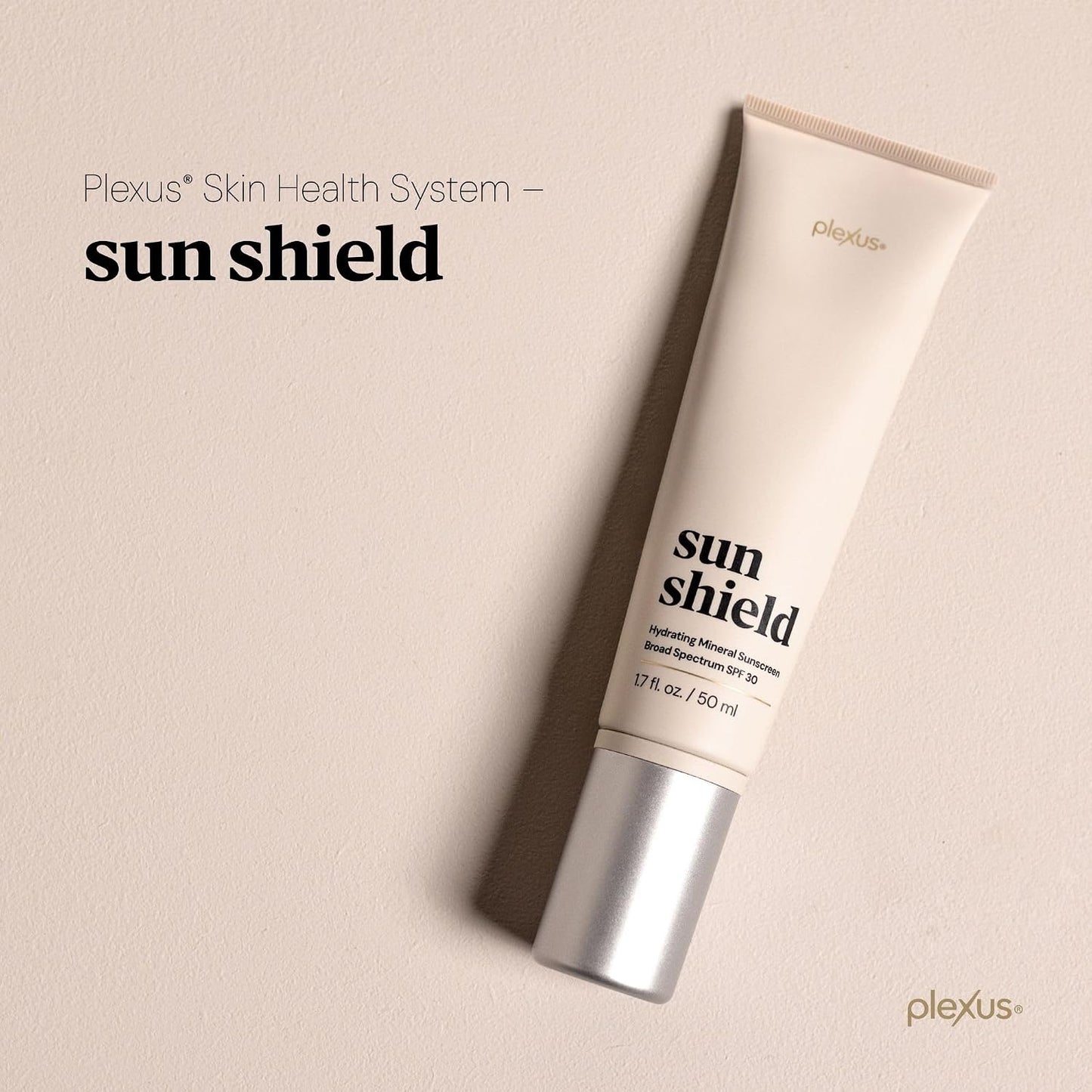 Plexus Sun Shield™ Mineral SPF 30 Face Sunscreen | Hydrating Matte Daily Moisturizer + Broad Spectrum SPF | Non-Greasy Formula with Zinc Oxide, Ceramides & HA