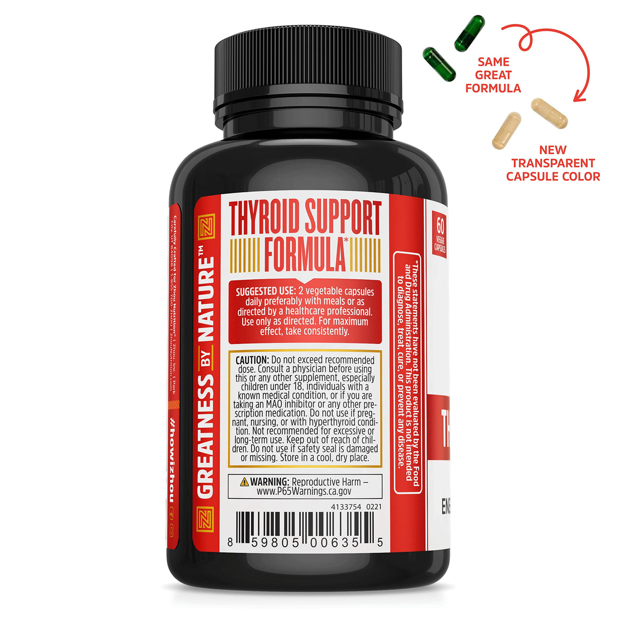 Zhou Thyroid Support Complex with Iodine Supplement, Increase Energy