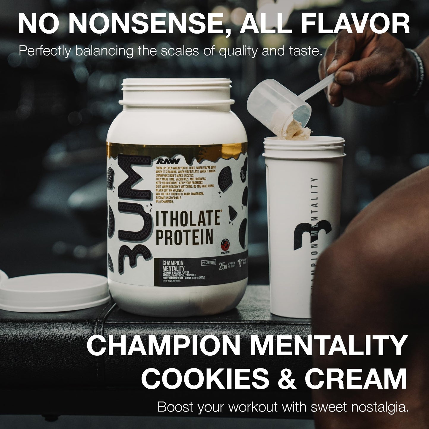 RAW Whey Isolate Protein Powder, Vanilla Oatmeal Cookie (CBUM Itholate Protein) - 100% Grass-Fed Sports Nutrition for Muscle Growth & Recovery - Low-Fat, Low Carb, Naturally Flavored - 25 Servings