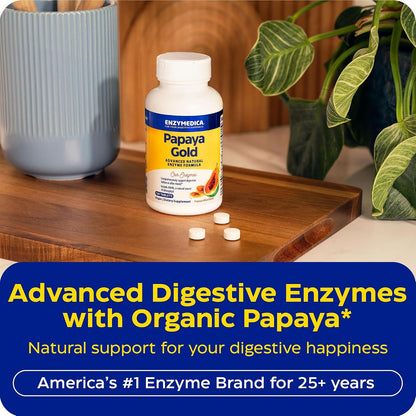 Enzymedica Papaya Gold - Papaya Enzymes Chewable - 120 Tablets