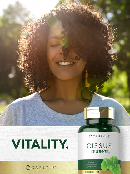 Carlyle Cissus Quadrangularis 1800mg | 200 Capsules | Traditional Herb Extract Suppleme