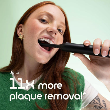 Quip Rev Smart Oscillating Toothbrush, App Connectivity, Black Crescent