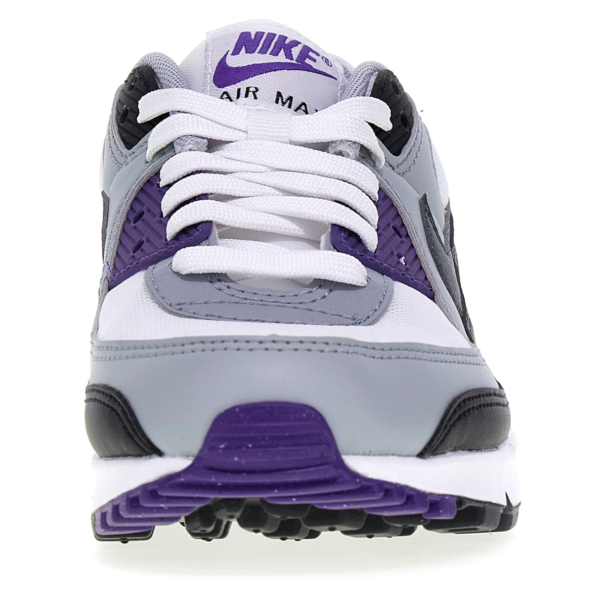 Nike Air Max 90 Women's Sneaker, White Iron Grey Black Wolf Grey, 9.5 US