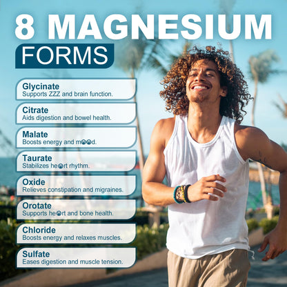 Magnesium Complex Gummies for Women Men 400mg, 8 Forms of Magnesium Glycinate, Citrate, Malate - Sugar Free Calm Magnesium Gummies Supplement with Magnesium Ashwagandha, D3, B12 for Relax,Vegan,120Cts