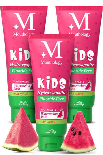 Mouthology 10% Nano Hydroxyapatite Toothpaste Fluoride Free, Whitening*, Rod Shaped nHA, Xylitol Toothpaste for Adults, Enamel Care*, Sensitive Teeth*, SLS Free, Mint 4oz (USA Made) Package May Vary