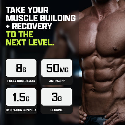 Nutrex Research EAA Hydration | EAAs + BCAA Powder | Muscle Recovery, Strength, Muscle Building, Endurance | 8G Essential Amino Acids + Electrolytes | Strawberry Watermelon 30 Serving