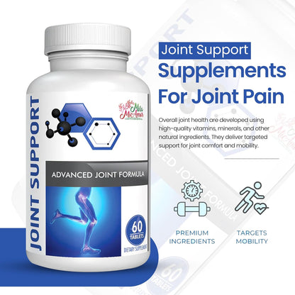 Mila Miamor Joint Support - Glucosamine, MSM, Green Lipped Mussel & Vitamins for Flexibility, Mobility, and Comfort - 60 Tablets - Natural Joint Wellness Supplement