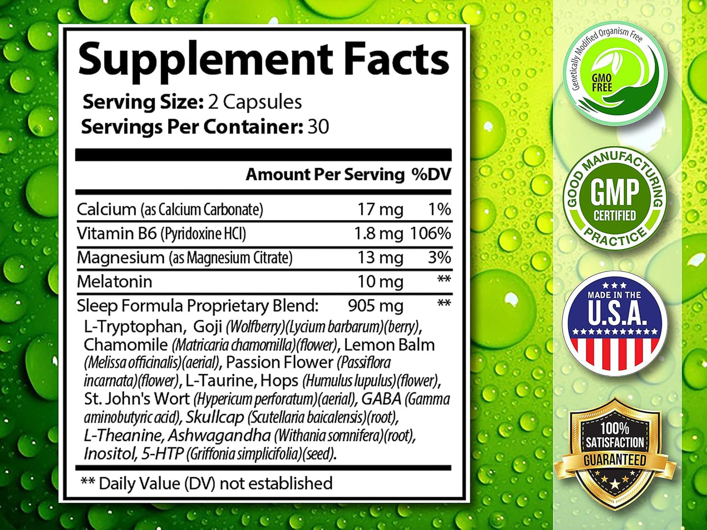 Natural Sleep Aid - Herbal Sleep Supplement Made with Valerian Root, Melatonin, Chamomile, Magnesium – Recommended for Difficulty Sleeping - Adult Extra Strength Sleeping Pills. 60 Vegan Capsules