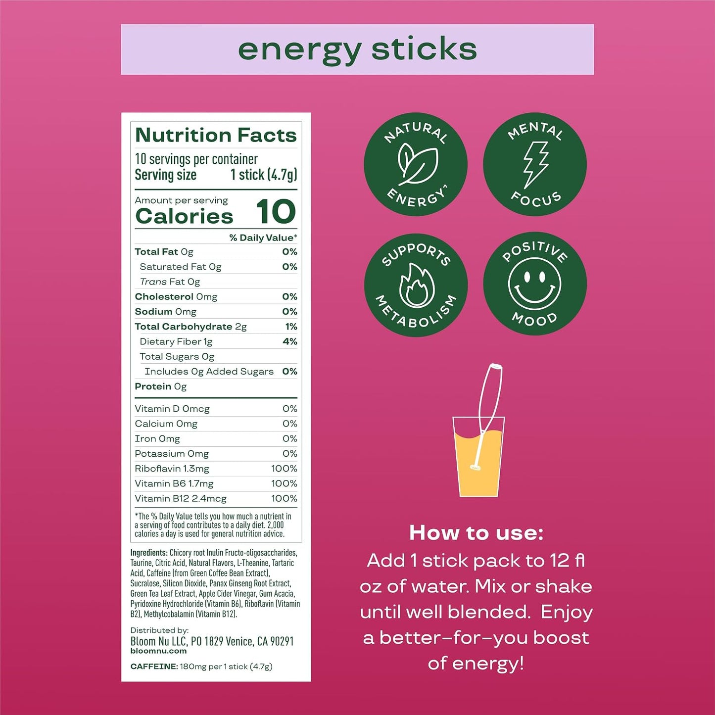 Bloom Energy Sticks Cherry Lime and Hydration Sticks Rocket Blast Bundle