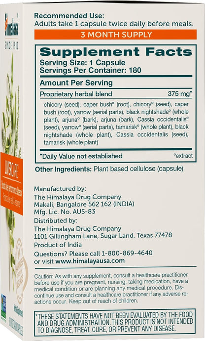Himalaya LiverCare For Liver Support, 375 mg, 180 Capsules, 90 Day Supply