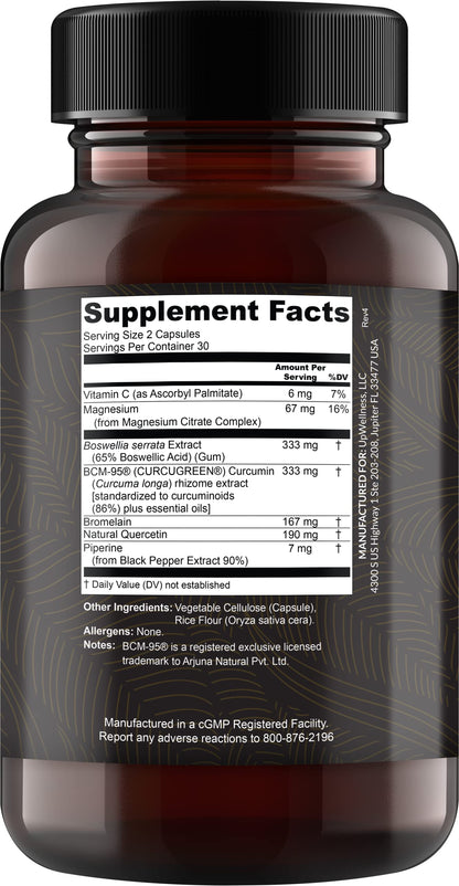UpWellness Golden Revive + Joint Support with Quercetin, Magnesium, and Turmeric