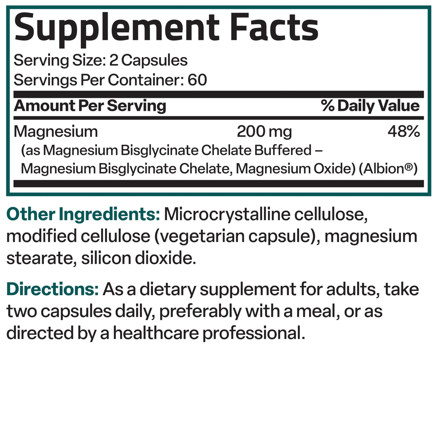 Bronson Magnesium Glycinate 200 MG Chelated High Absorption, 60 Capsules | Stress Relief, Sleep, Heart Health, Nerves, Muscles, and Metabolism Support, Vegetarian, Non-GMO, Gluten Free, Soy Free