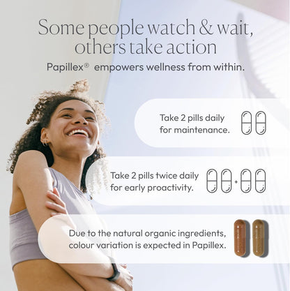 Papillex Dietary Supplement Tablets All Natural Immune Support - Immunity Defense - Best Immune System Booster - Organic 60 Capsules Bottle (3 Pack)