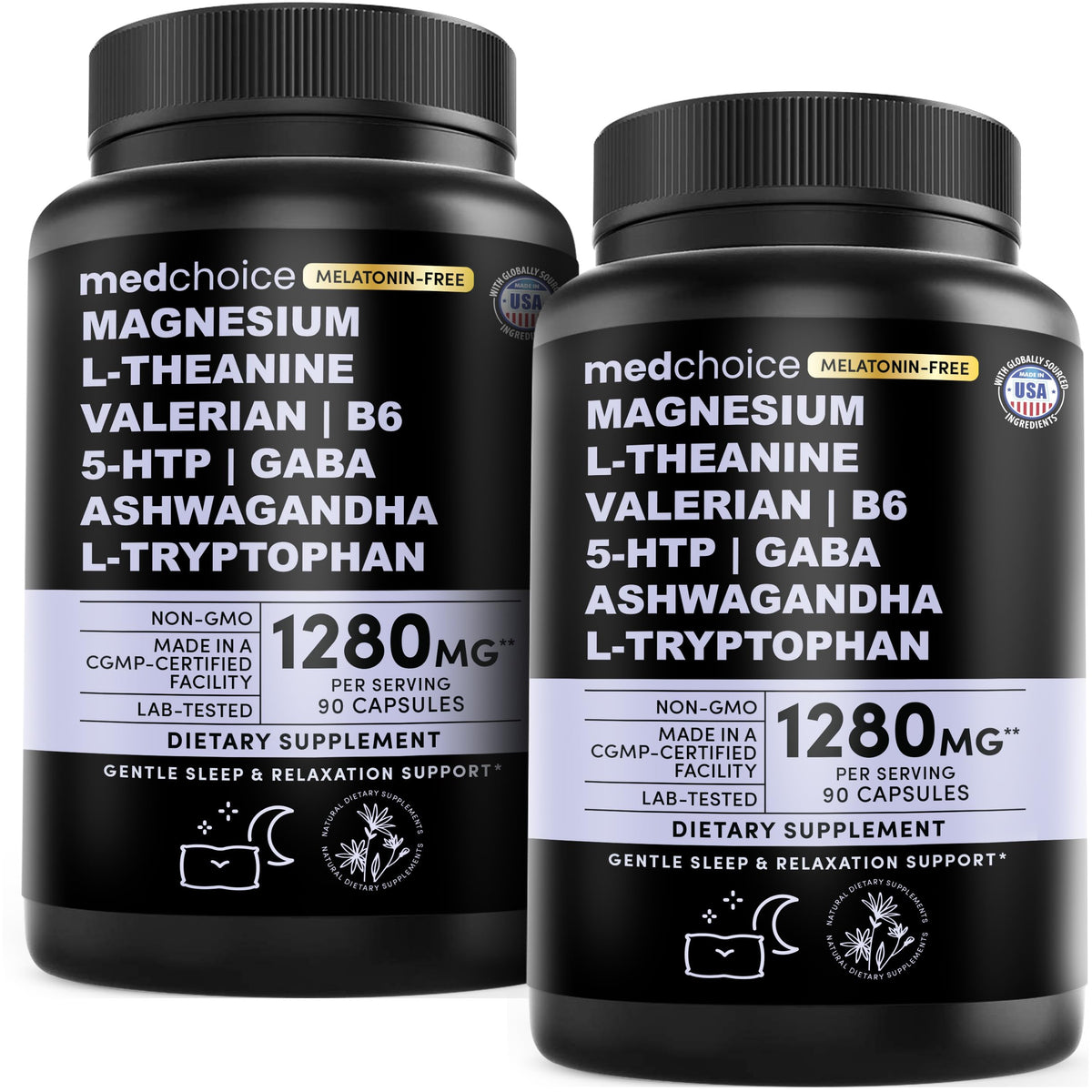 MEDCHOICE 12-in-1 Melatonin-Free Sleep Support Capsules, 90ct