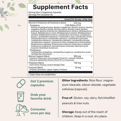 Micro Ingredients 8-in-1 Multi Collagen Powder & Women’s Probiotics 100 Billion CFU Veggie Capsules | 2 Pack | Hydrolyzed Peptides + Hyaluronic Acid & Vitamin C | 40 Strains + Cranberry & D-Mannose