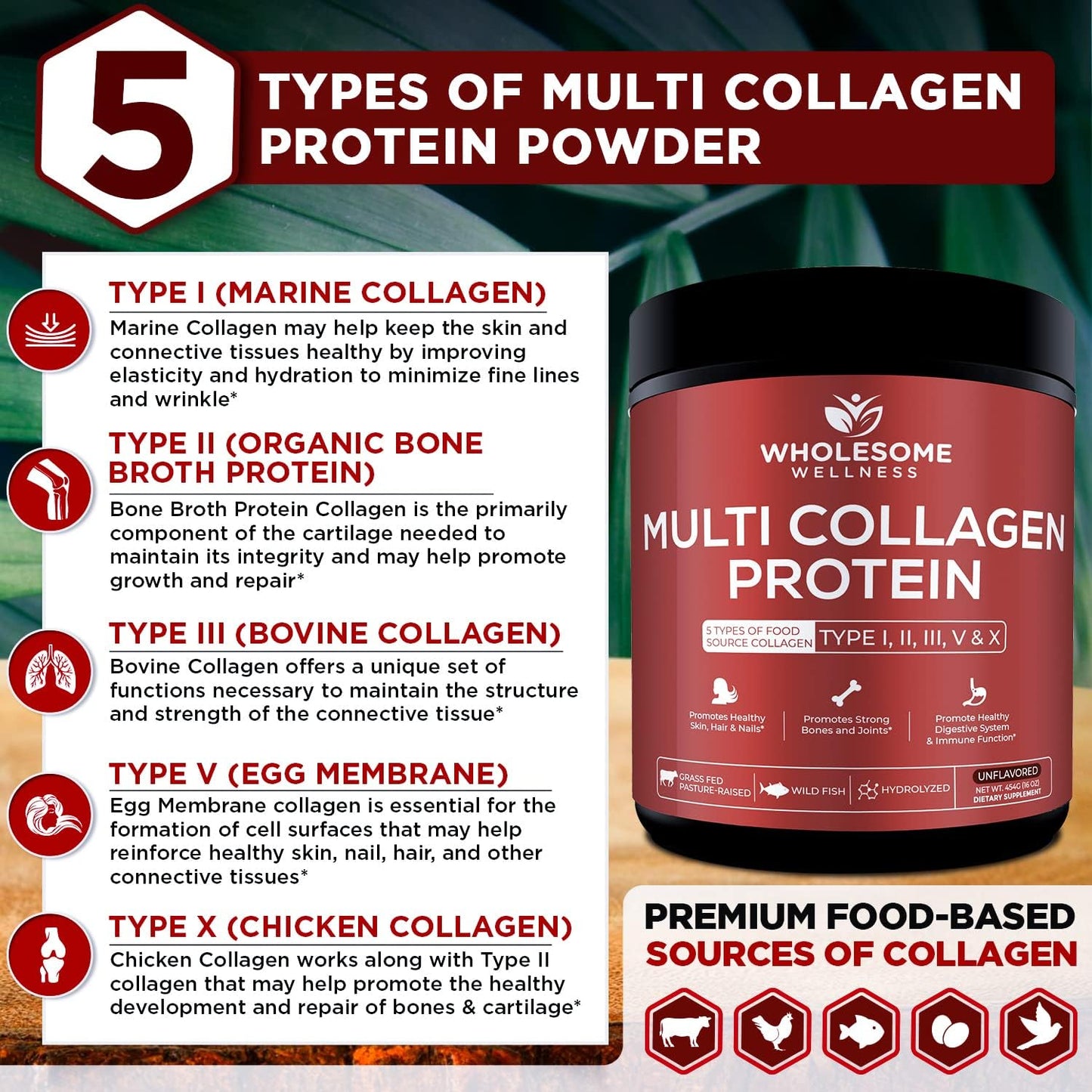 Whole Food Multivitamin for Women + Multi Collagen Protein Powder Hydrolyzed (Type I II III V X) Bundle