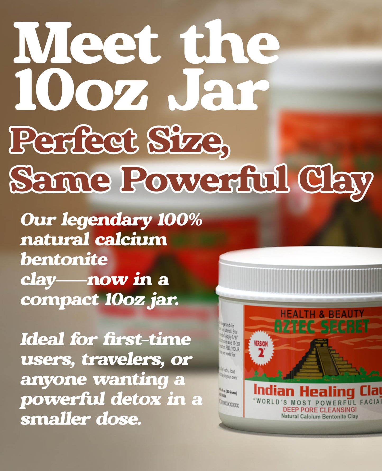 Aztec Secret– Indian Healing Clay 16 Oz – Deep Pore Cleansing Facial & Body Mask – The Original 100% Natural Calcium Bentonite Clay – New Version 2