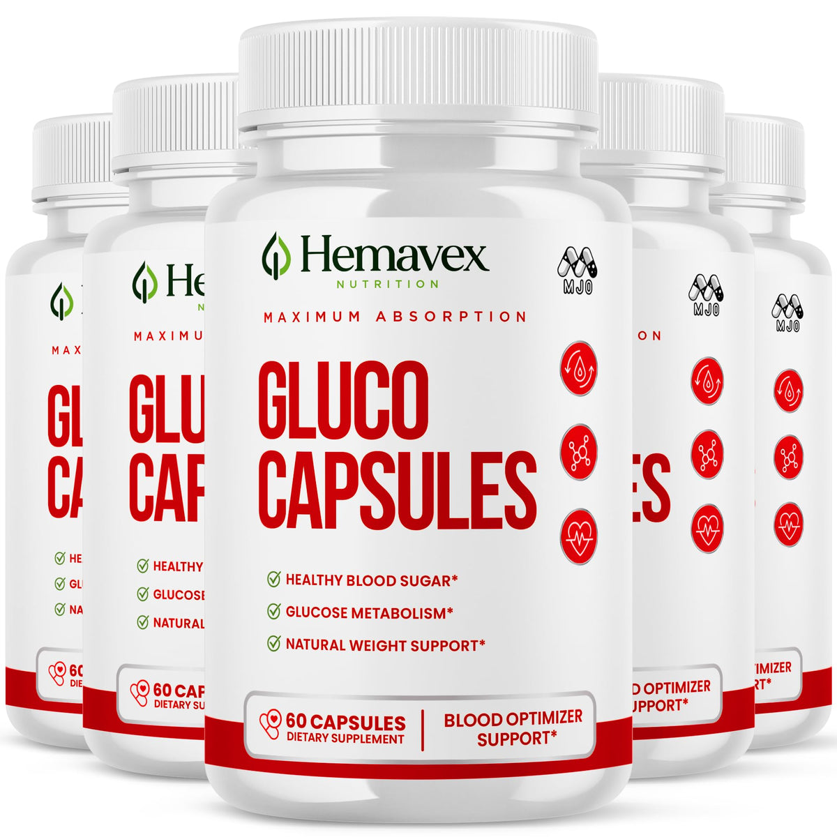 Hemavex Gluco Capsules, Hemavex Nutrition Gluco Capsules Pill (60 Capsules)