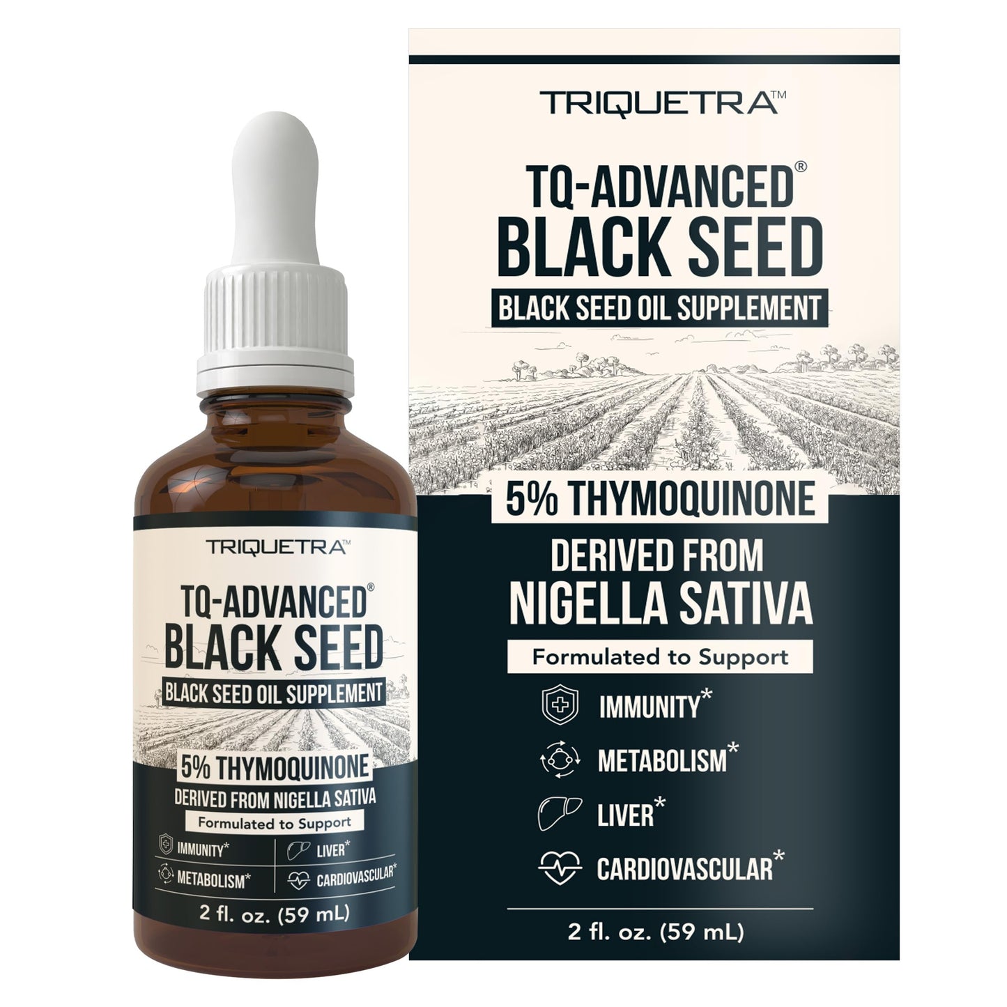 Black Seed Oil Softgels | 5% Thymoquinone - TQ-Advanced® | High Potency - 500 mg per Capsule - 15:1 Concentrate from Nigella Sativa Extract, Raw Form, Vegan Formula, Glass Bottle (60 Softgels)