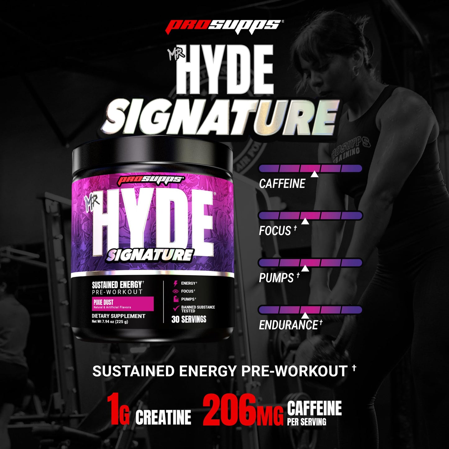 ProSupps Mr. Hyde Signature Pre Workout Powder with Creatine, Beta Alanine & Caffeine - Performance, Energy & Endurance - Clean Fitness & Gym Supplements for Men & Women (Blue Razz, 30 Servings)