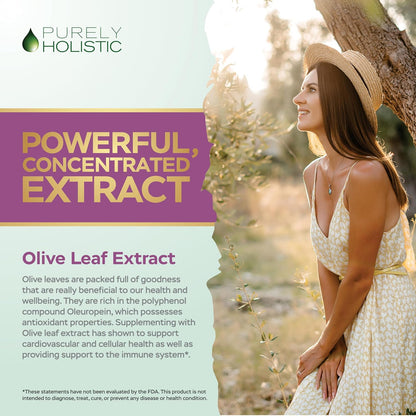 Olive Leaf Extract Capsules 750mg, 4 Month Supply, 20% Oleuropein, Vegan | High-Strength Antioxidant Support for Immune Health, Extracted from Egyptian Olive Leaves, Non-GMO, Once-Daily, 120 Capsules