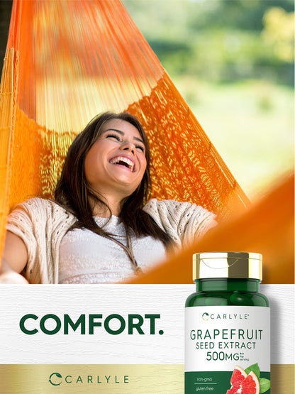 Carlyle Grapefruit Seed Extract | 500 mg 120 Capsules | Maximum Strength | Non-GMO