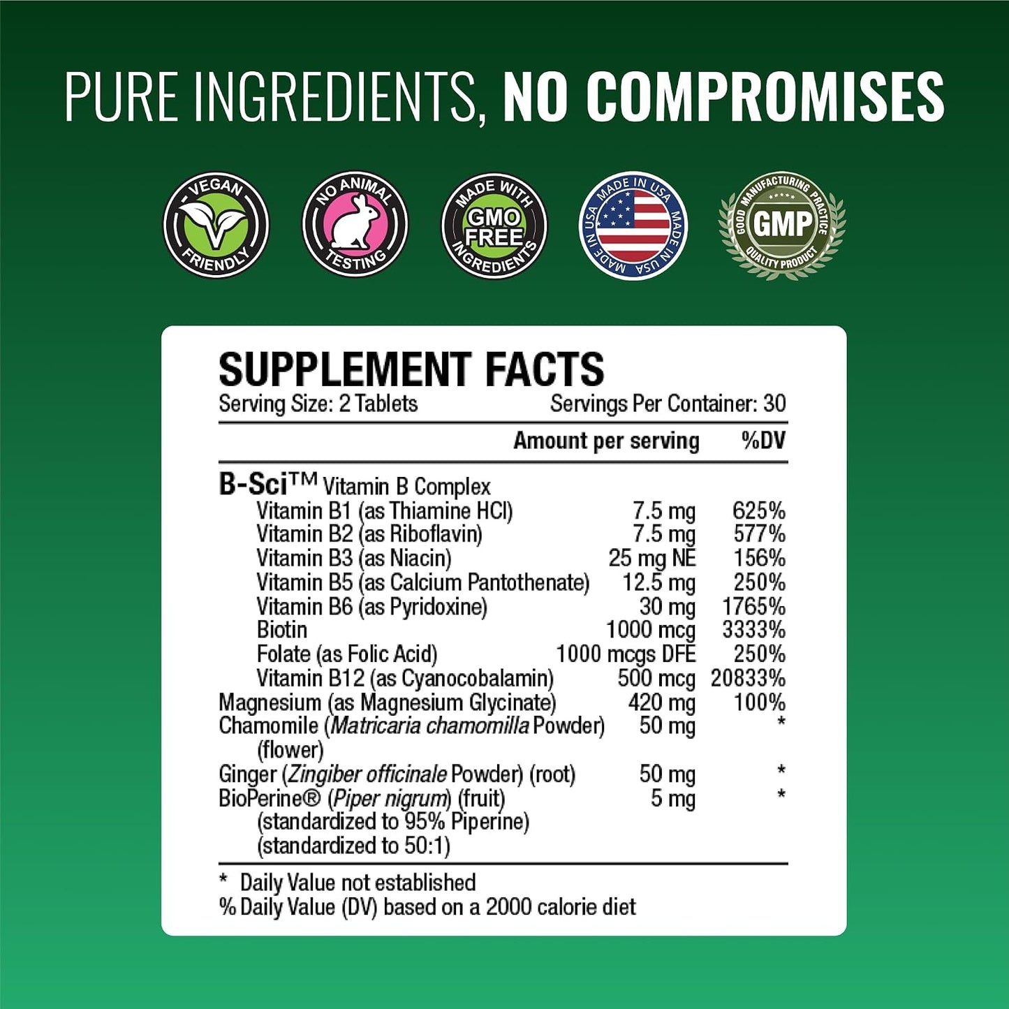 Approved Science Cramprin - High Absorption Magnesium, Vitamin B Complex, BioPerine - Muscle Cramps - 1 Month Supply - 60 Capsules - Vegan