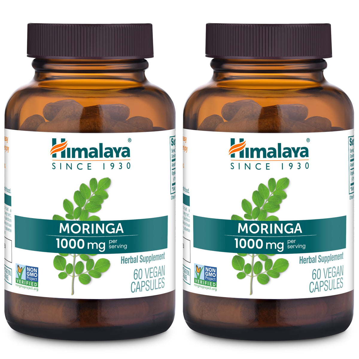 Himalaya Organic Moringa capsules - Moringa Supplement, Herbal Superfood Antioxidants Supplement Supporting Wellness, Vitality, and Oxidative Stress - Vegan, Non-GMO, Gluten Free, 1000 mg, 60 Capsules