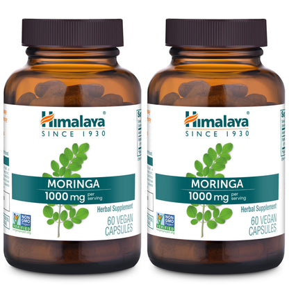 Himalaya Organic Moringa capsules - Moringa Supplement, Herbal Superfood Antioxidants Supplement Supporting Wellness, Vitality, and Oxidative Stress - Vegan, Non-GMO, Gluten Free, 1000 mg, 60 Capsules