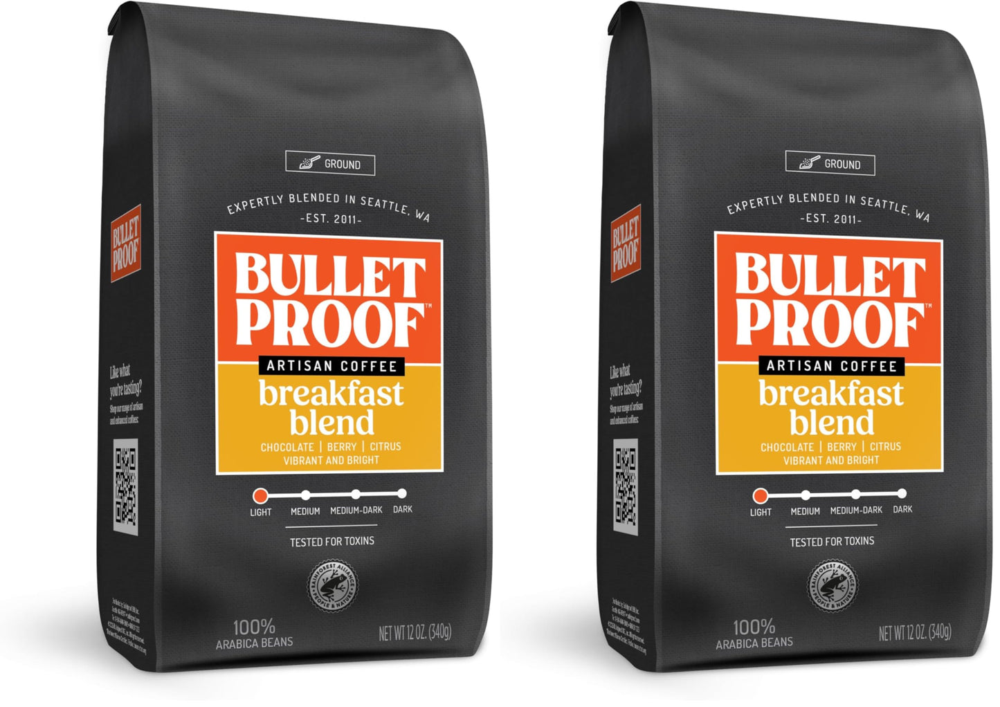 Bulletproof Original Medium Roast Ground Coffee,100% Arabica Coffee, Clean Coffee Tested for Toxins, Sustainably Sourced, 12 Ounces