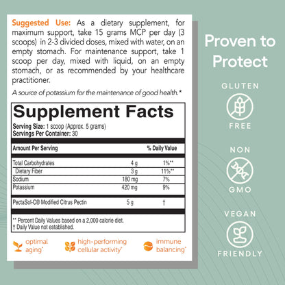 EcoNugenics PectaSol Modified Citrus Pectin – 184g Berry Powder – Total-Body Health Supplement to Support Immune System, Inflammation Response & Healthy Aging + Maintain Healthy Galectin-3 Levels
