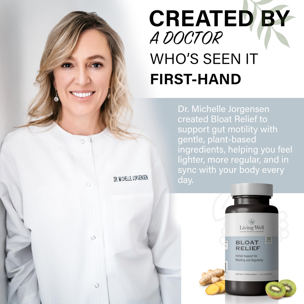 Living Well Dr. Michelle Tribiotic Repair Probiotic Prebiotic Supplement