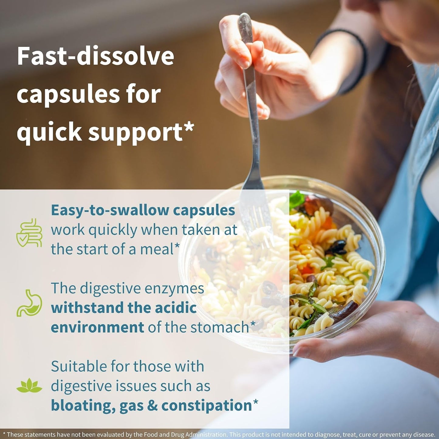 Igennus Fast Action Digestive Enzymes & Betaine HCl, 10 Broad Spectrum Enzymes with Protease, Lipase & Lactase, Papain & Bromelain, Plant-Based Vegan, Clean Label, for Women and Men, 90 Capsules