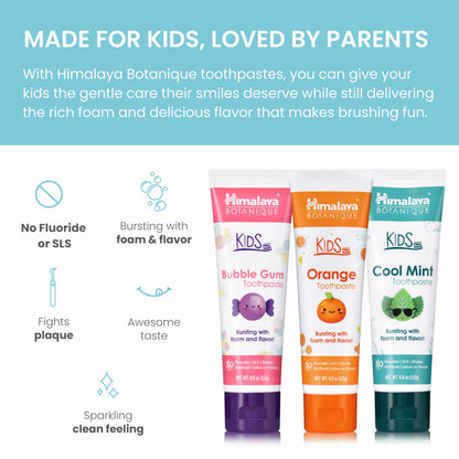 Himalaya Botanique Kids Toothpaste, Cool Mint, 4 Oz, 1 Pack