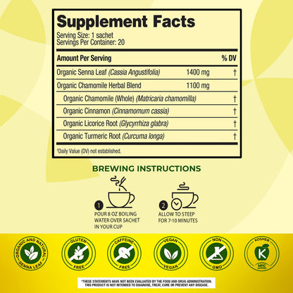 Senokot Dietary Supplement, Natural and Organic Senna Leaf, Laxative Tea for Occasional