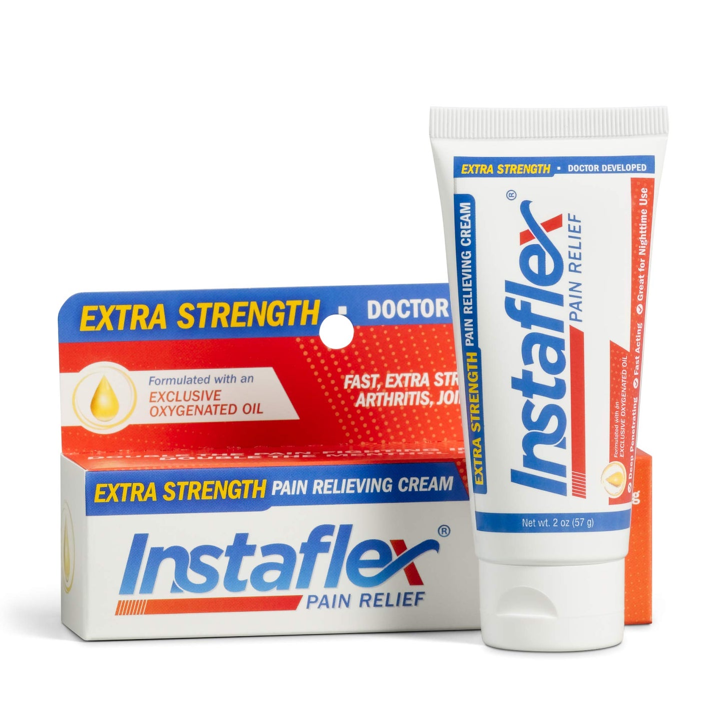 Healthy Directions Instaflex Extra Strength Pain Relief Cream, with 2X the Pain-Fighting Ingredients, Rubs Out Your Toughest Muscle & Joint Pain (2 oz)