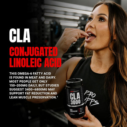 ProSupps CLA 3000 Lean Body Composition Support - Stim-Free Conjugated Linoleic Acid Workout Supplement for Weight Management & Appetite Support with Omega 6 Fatty Acid - Gym & Fitness - 90 Softgels