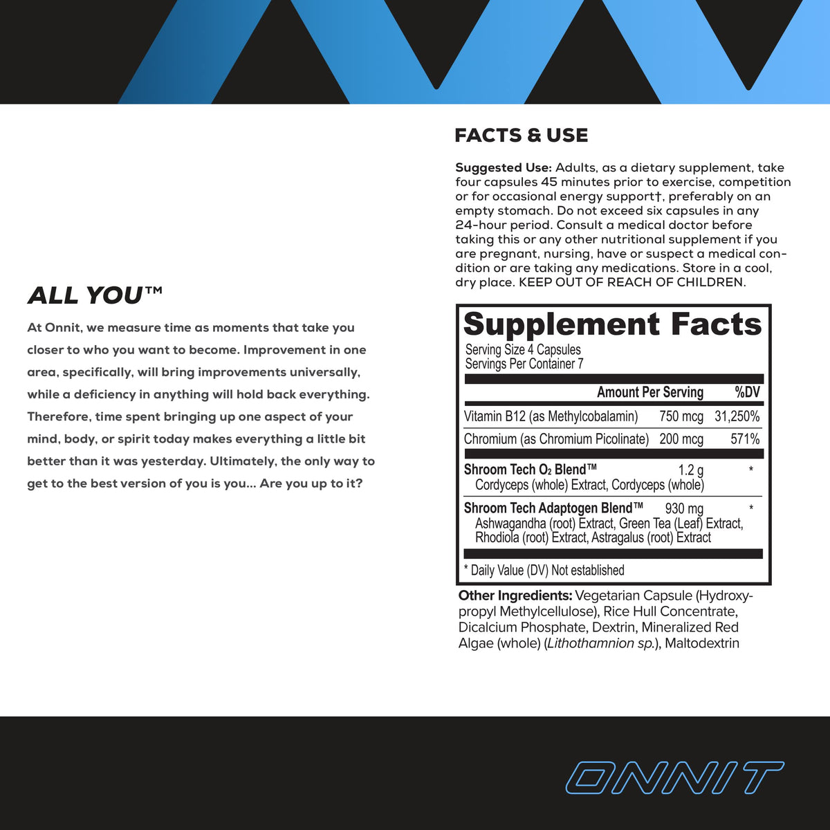 Onnit Shroom Tech SPORT: Clinically Studied Preworkout Supplement with Cordyceps