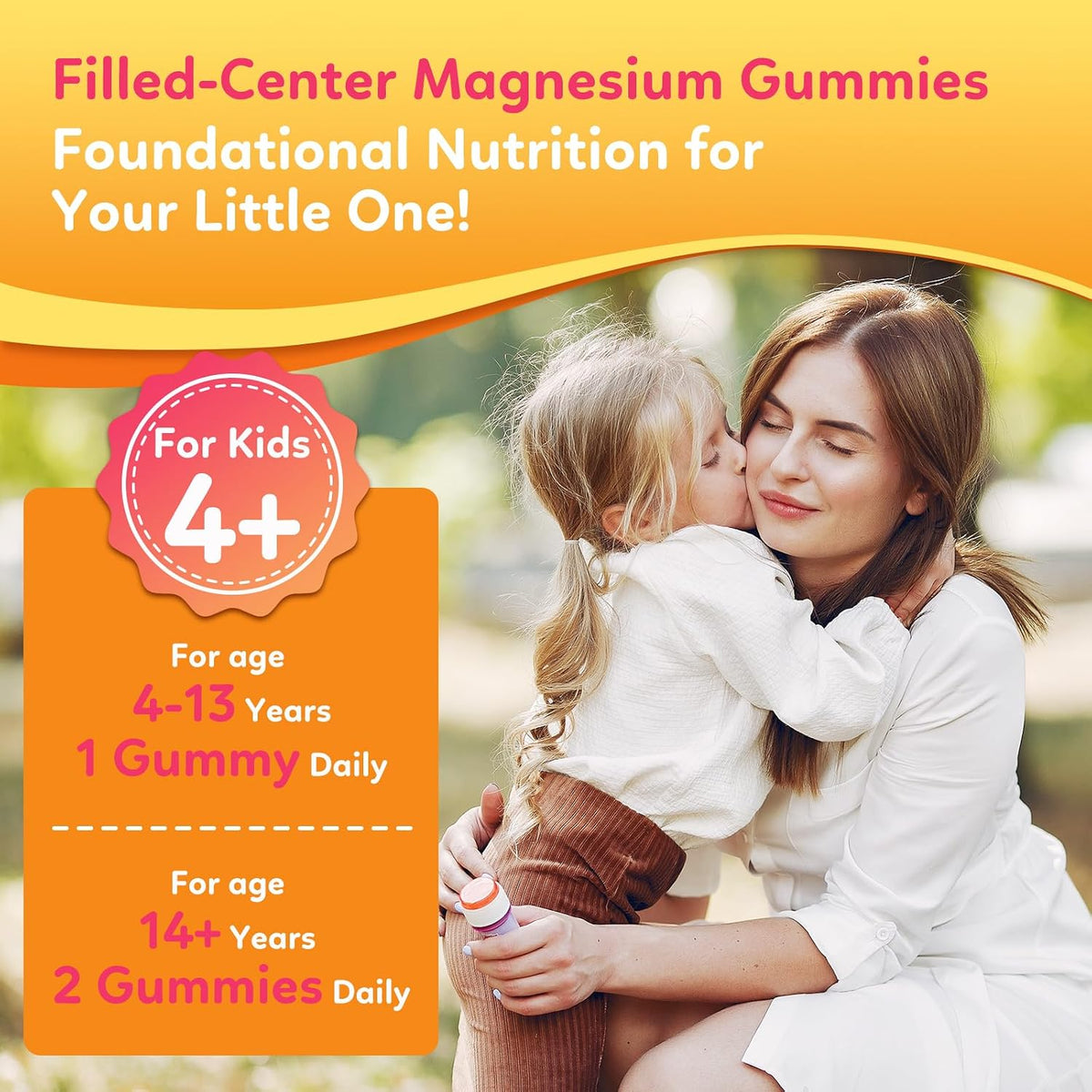 Magnesium Glycinate Gummies for Kids - with L-Theanine, Ashwagandha, Vitamin D3 K2, Magnesium for Kids - Sleep, Calm, Muscle, Relaxation, Cognitive, Sugar Free Strawberry & Banana Filled Gummies 60ct