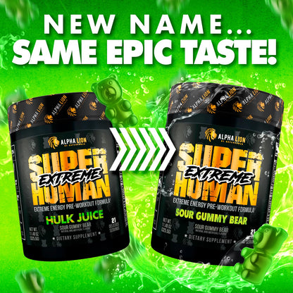 ALPHA LION Superhuman Extreme High Stim Pre Workout Powder, Beta Alanine, L-Taurine & 356mg Tri-Source Caffeine for Sustained Energy, Nitric Oxide & Citrulline for Pump (21 Servings, Slaughtermelon)
