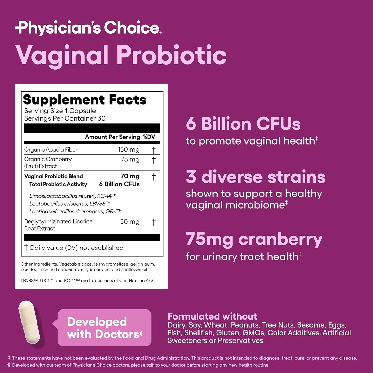 Physician's CHOICE Feminine Power Duo Bundle - Vaginal Probiotic + Womens Probiotic
