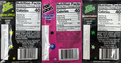 Pop Rocks Candy Variety Pack Popping Candy - Pop Rocks Bulk Candy, Nine Different Flavors Bulk Popping Candy (36 Count)