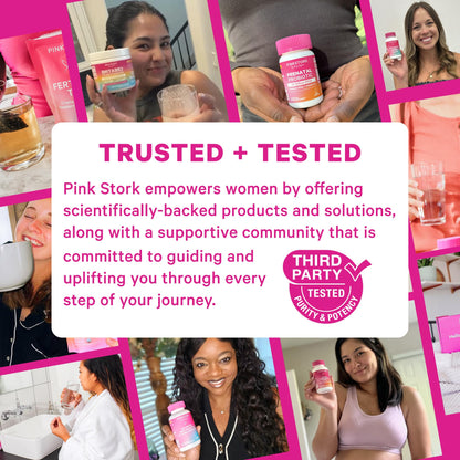 Pink Stork Postpartum Mood Support, 30-Day Supply | Postnatal Supplement for Women, Breastfeeding Friendly, Ashwagandha, Saffron, DHA, Methylated B12, Stress & Cognitive Support