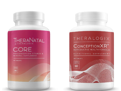 TheraNatal Core + ConceptionXR Reproductive Health Formula Bundle - Preconception Vitamin