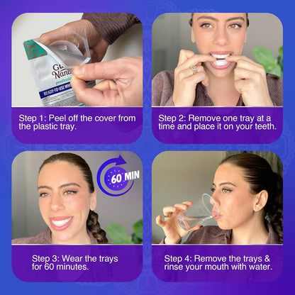 GuruNanda Teeth Whitening Gel Trays with 8% Hydrogen Peroxide, 7 Treatments