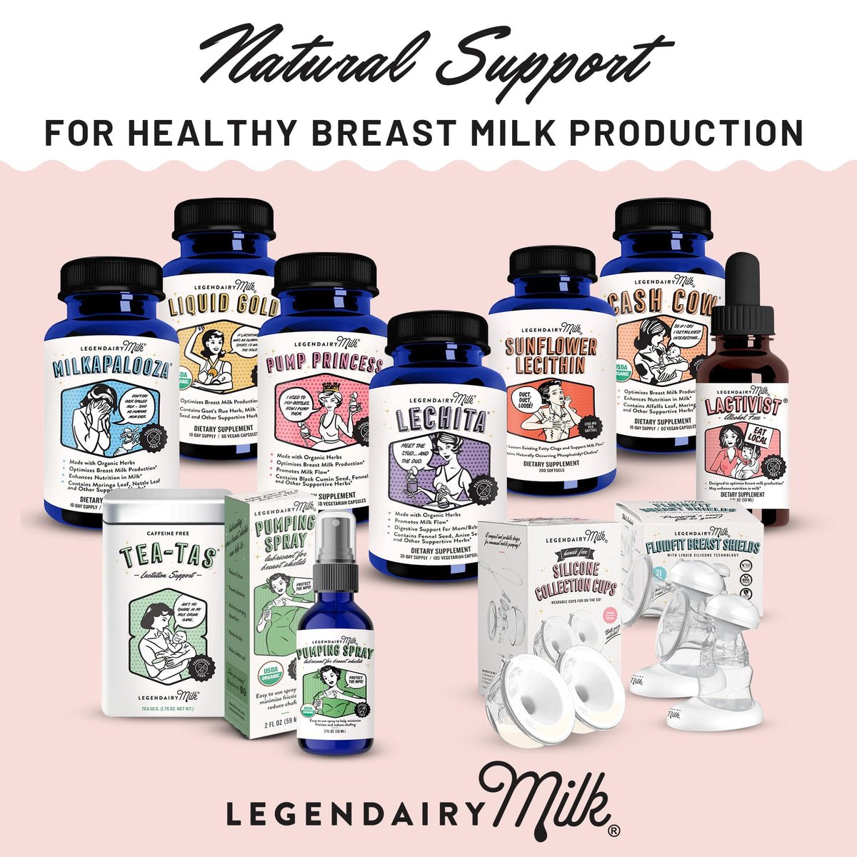 Legendairy Milk Lechita, Supports Milk Flow, Organic Fenugreek Free Breastfeeding Supple