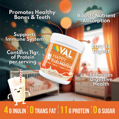 VAL Happy Kids Chicken Bone Broth Protein Powder - Natural Growth & Immune Support